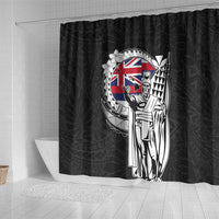 Hawaii King Kamehameha Shower Curtain Flag Polynesian Pattern