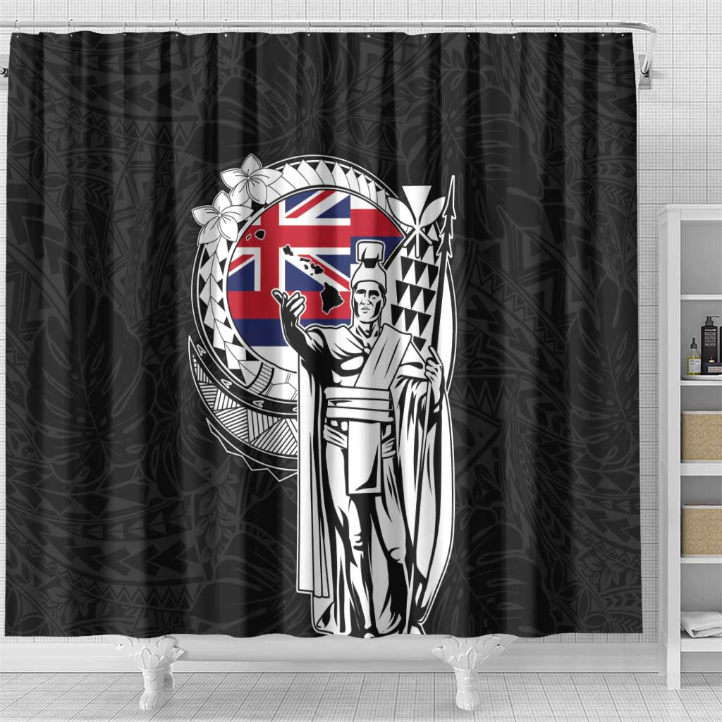 Hawaii King Kamehameha Shower Curtain Flag Polynesian Pattern