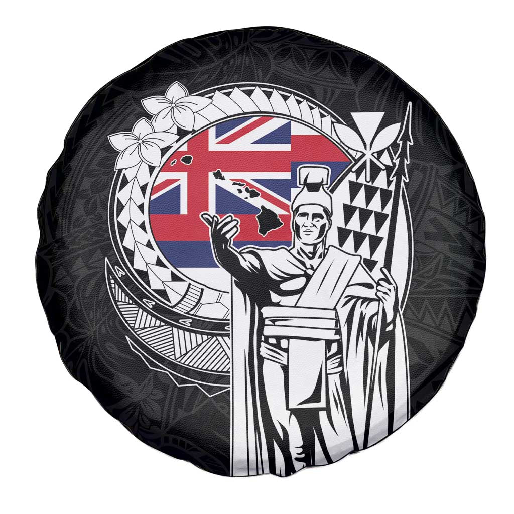 Hawaii King Kamehameha Spare Tire Cover Flag Polynesian Pattern