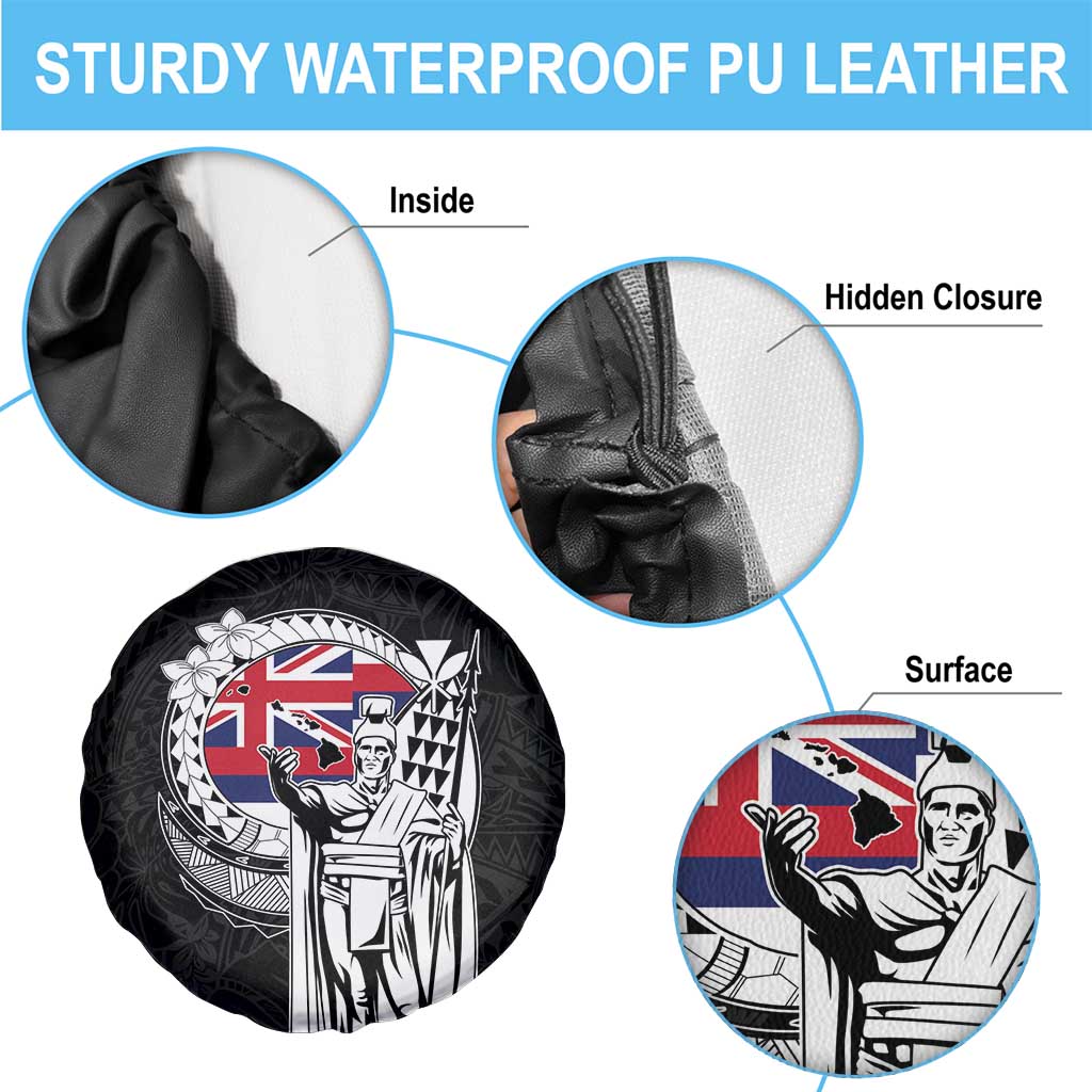 Hawaii King Kamehameha Spare Tire Cover Flag Polynesian Pattern