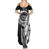 Personalized Hawaii King Kamehameha Summer Maxi Dress Flag Polynesian Pattern LT01 - Polynesian Pride