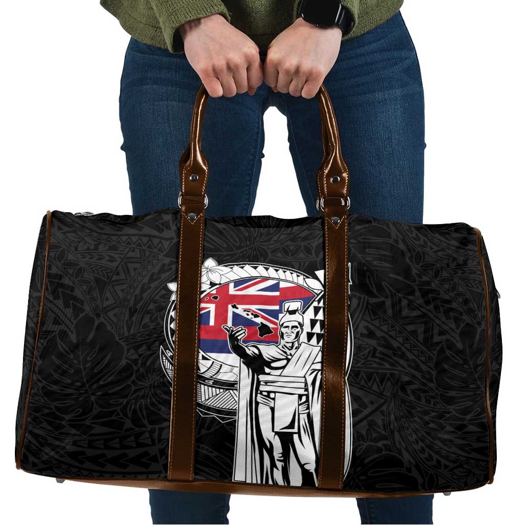 Hawaii King Kamehameha Travel Bag Flag Polynesian Pattern