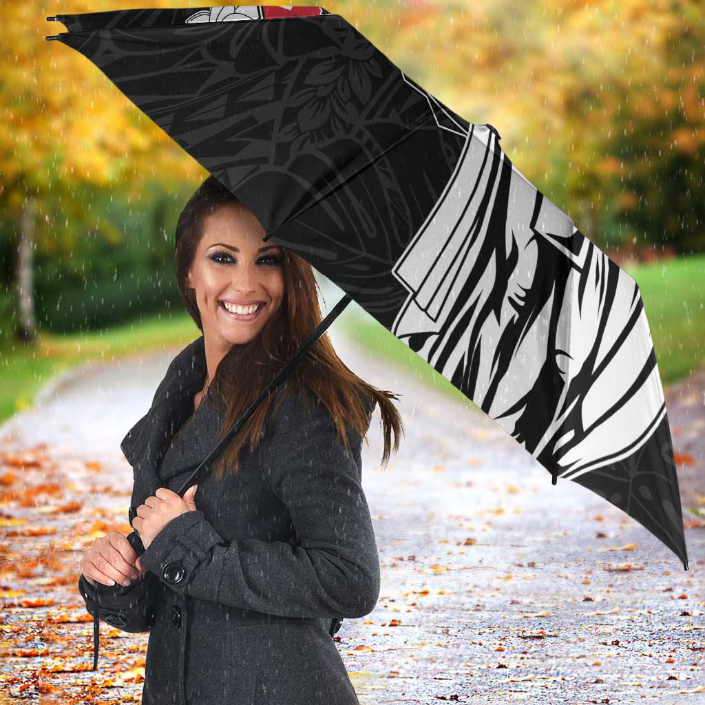 Hawaii King Kamehameha Umbrella Flag Polynesian Pattern