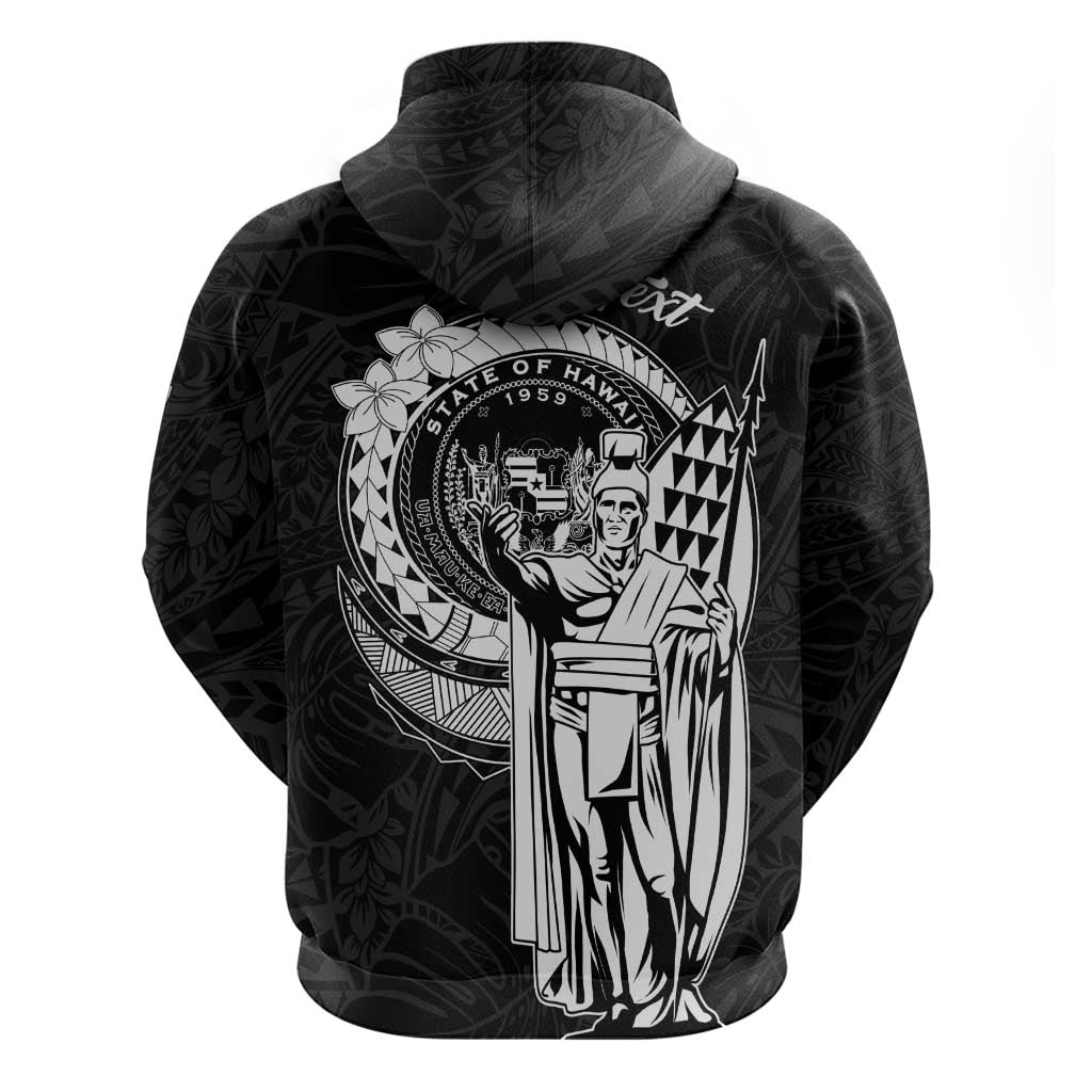 Personalized Hawaii King Kamehameha Zip Hoodie Flag Polynesian Pattern LT01 - Polynesian Pride