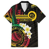 Vanuatu Independence Day Family Matching Off Shoulder Short Dress and Hawaiian Shirt Yumi 45th Hapi Indipendens Dei LT01