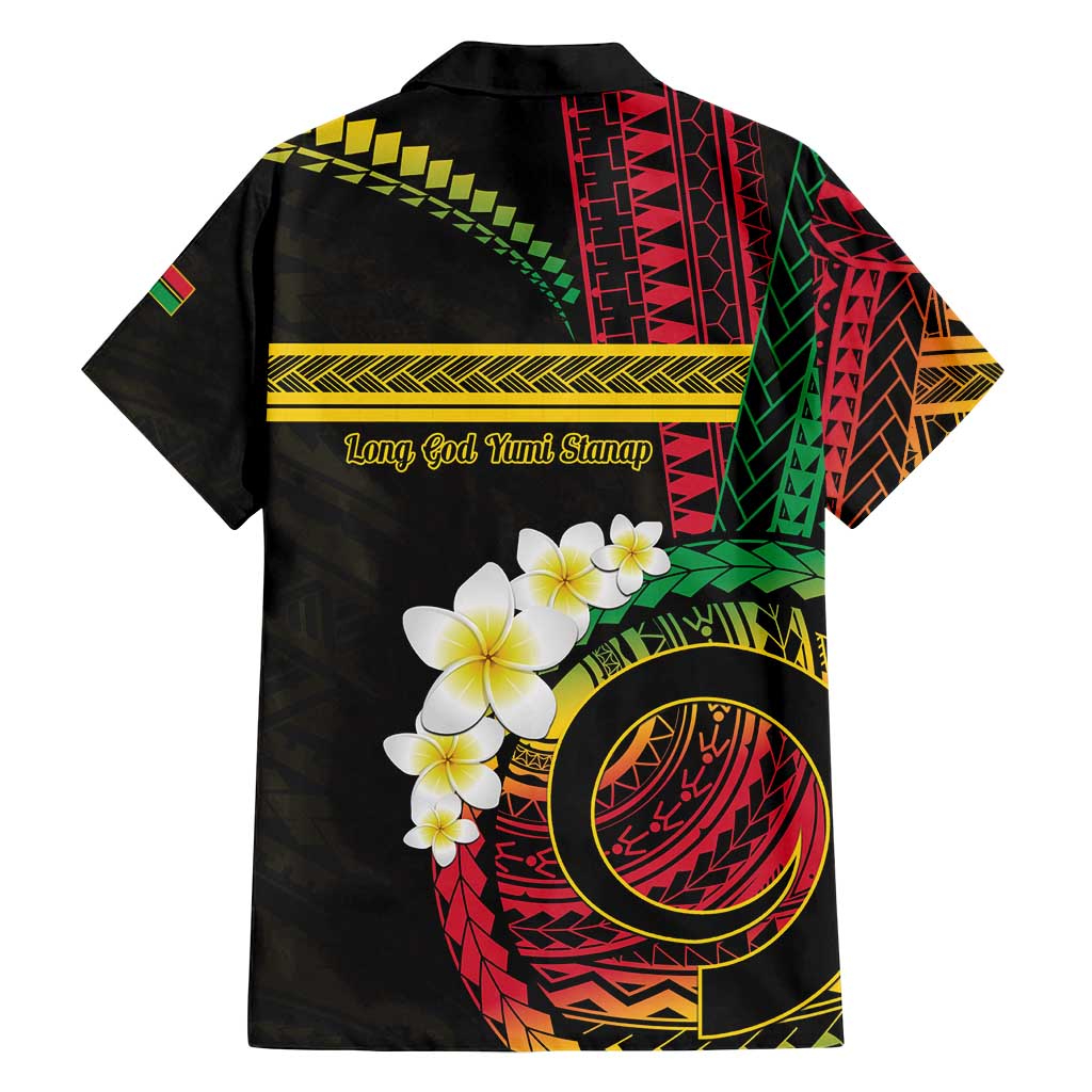Vanuatu Independence Day Family Matching Off Shoulder Short Dress and Hawaiian Shirt Yumi 45th Hapi Indipendens Dei LT01