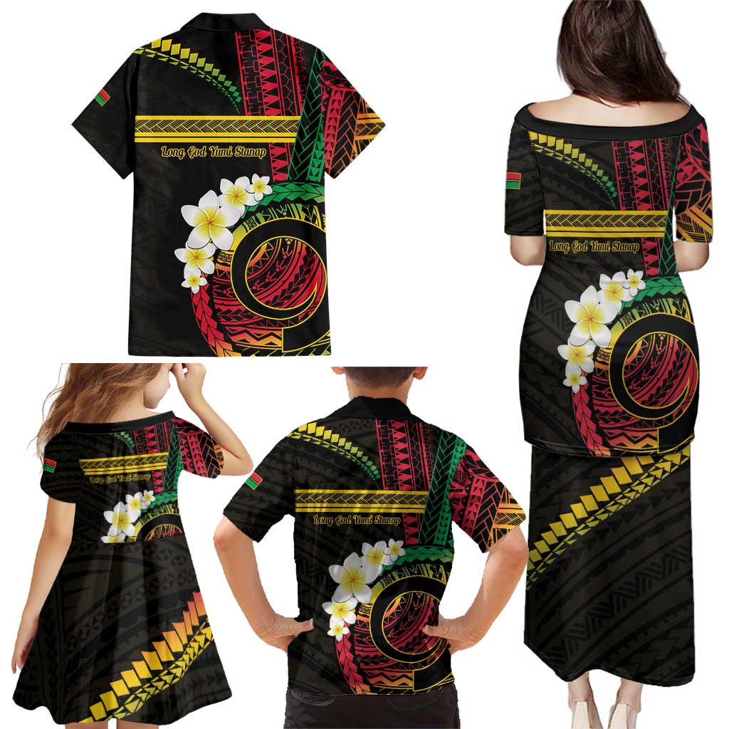 Vanuatu Independence Day Family Matching Puletasi and Hawaiian Shirt Yumi 45th Hapi Indipendens Dei LT01