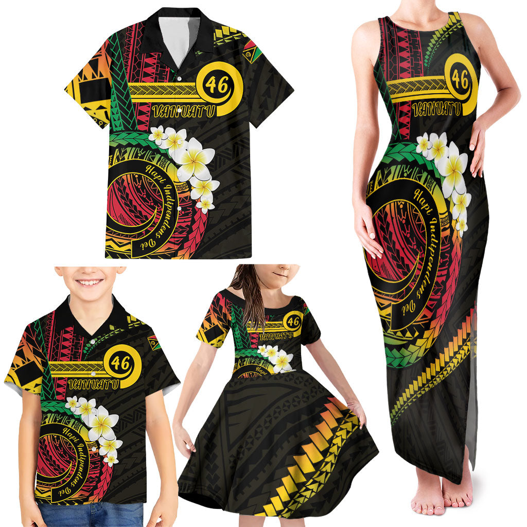 Vanuatu Independence Day Family Matching Tank Maxi Dress and Hawaiian Shirt Yumi 46th Hapi Indipendens Dei LT01 - Polynesian Pride