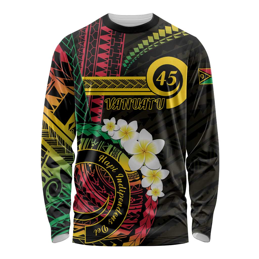 Vanuatu Independence Day Long Sleeve Shirt Yumi 44th Hapi Indipendens Dei