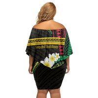 Vanuatu Independence Day Off Shoulder Short Dress Yumi 46th Hapi Indipendens Dei LT01 - Polynesian Pride