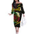 Vanuatu Independence Day Off The Shoulder Long Sleeve Dress Yumi 44th Hapi Indipendens Dei