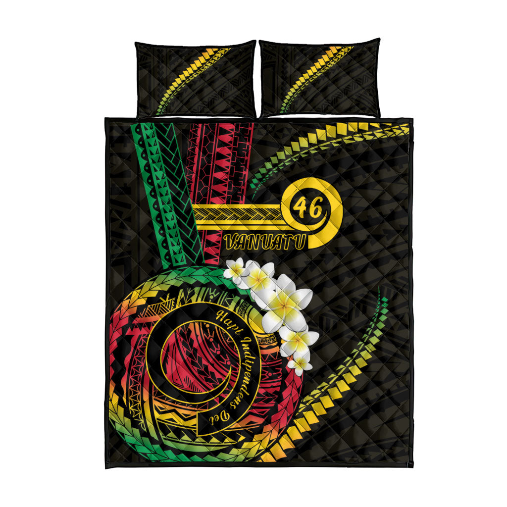 Vanuatu Independence Day Quilt Bed Set Yumi 46th Hapi Indipendens Dei LT01 - Polynesian Pride