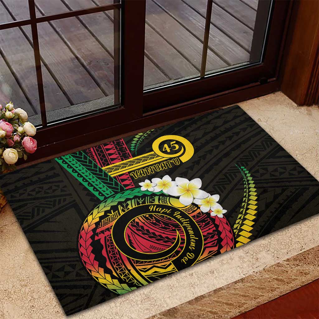 Vanuatu Independence Day Rubber Doormat Yumi 45th Hapi Indipendens Dei LT01