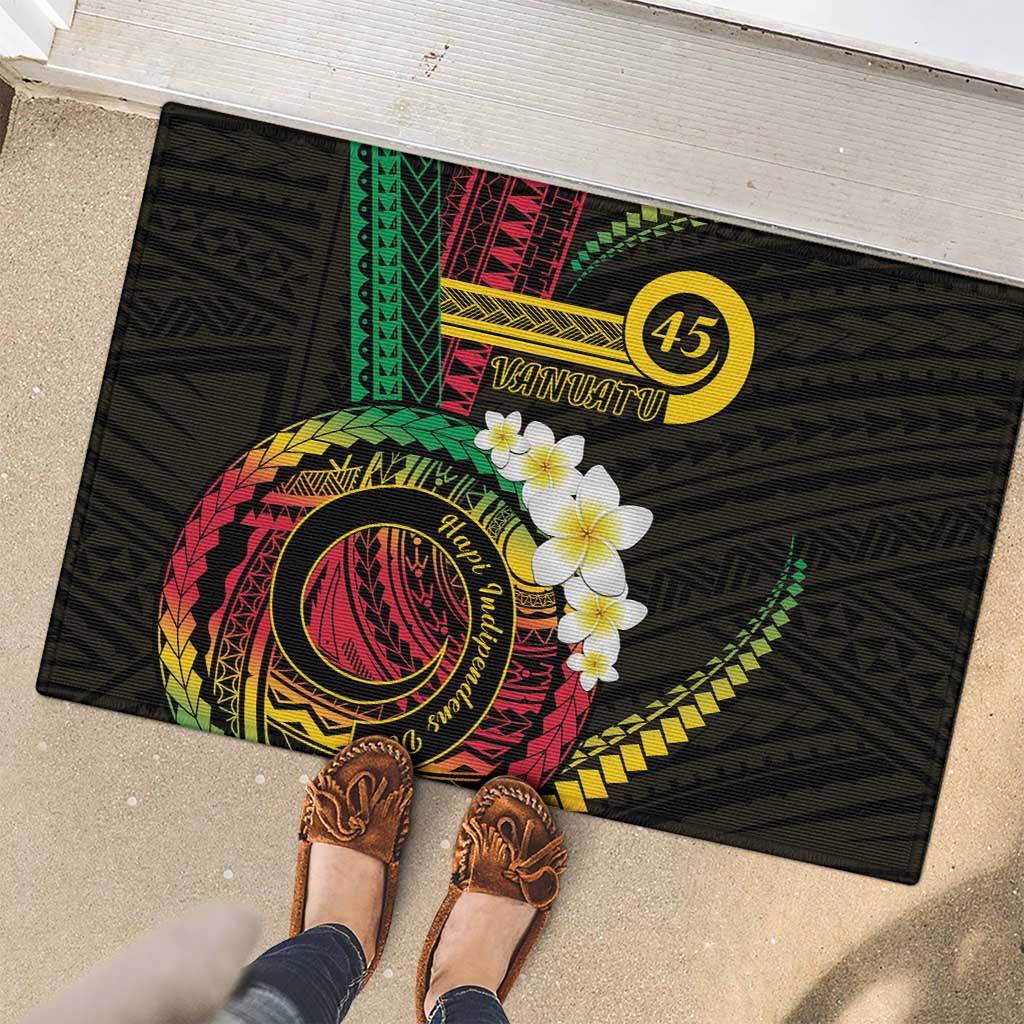 Vanuatu Independence Day Rubber Doormat Yumi 45th Hapi Indipendens Dei LT01