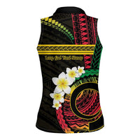 Vanuatu Independence Day Women Sleeveless Polo Shirt Yumi 45th Hapi Indipendens Dei LT01