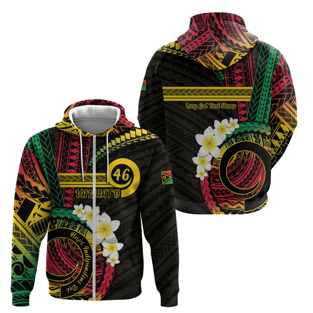 Vanuatu Independence Day Zip Hoodie Yumi 46th Hapi Indipendens Dei LT01 - Polynesian Pride