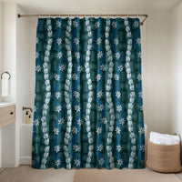 Pikake Maile Tiare Lei Bathroom Set Polu Lauhala Pattern