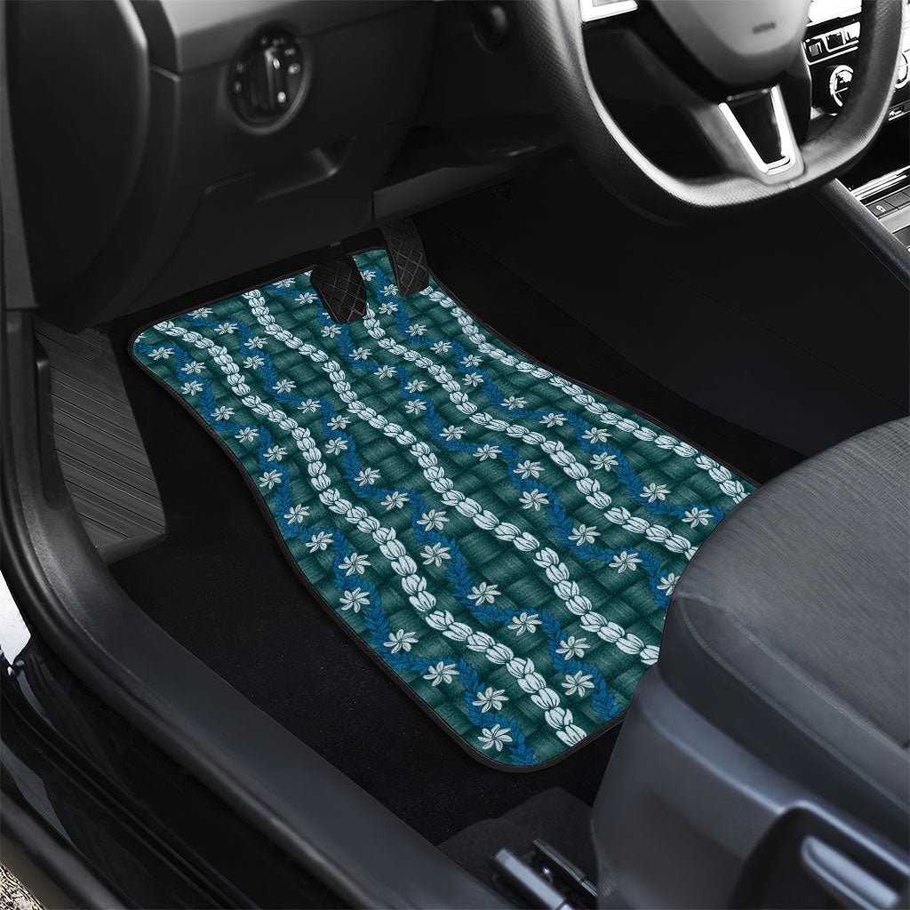 Pikake Maile Tiare Lei Car Mats Polu Lauhala Pattern