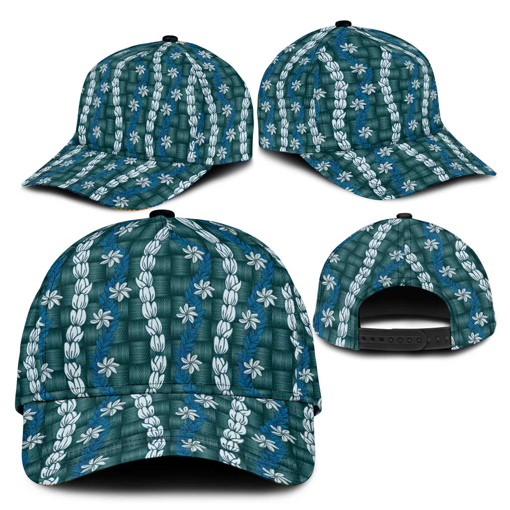 Pikake Maile Tiare Lei Classic Cap Polu Lauhala Pattern