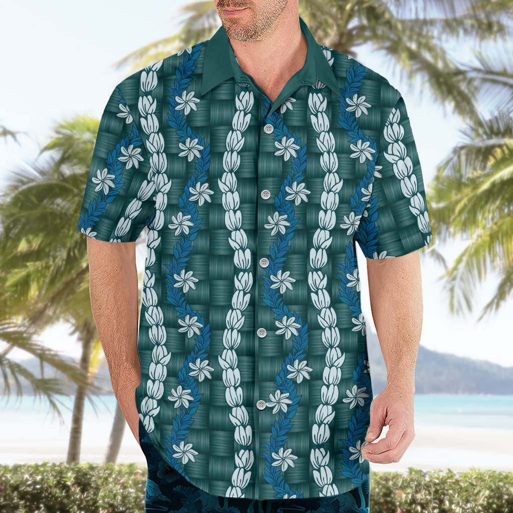Pikake Maile Tiare Lei Hawaiian Shirt Polu Lauhala Pattern
