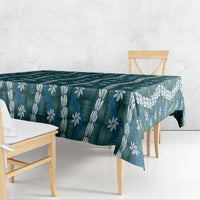 Pikake Maile Tiare Lei Tablecloth Polu Lauhala Pattern