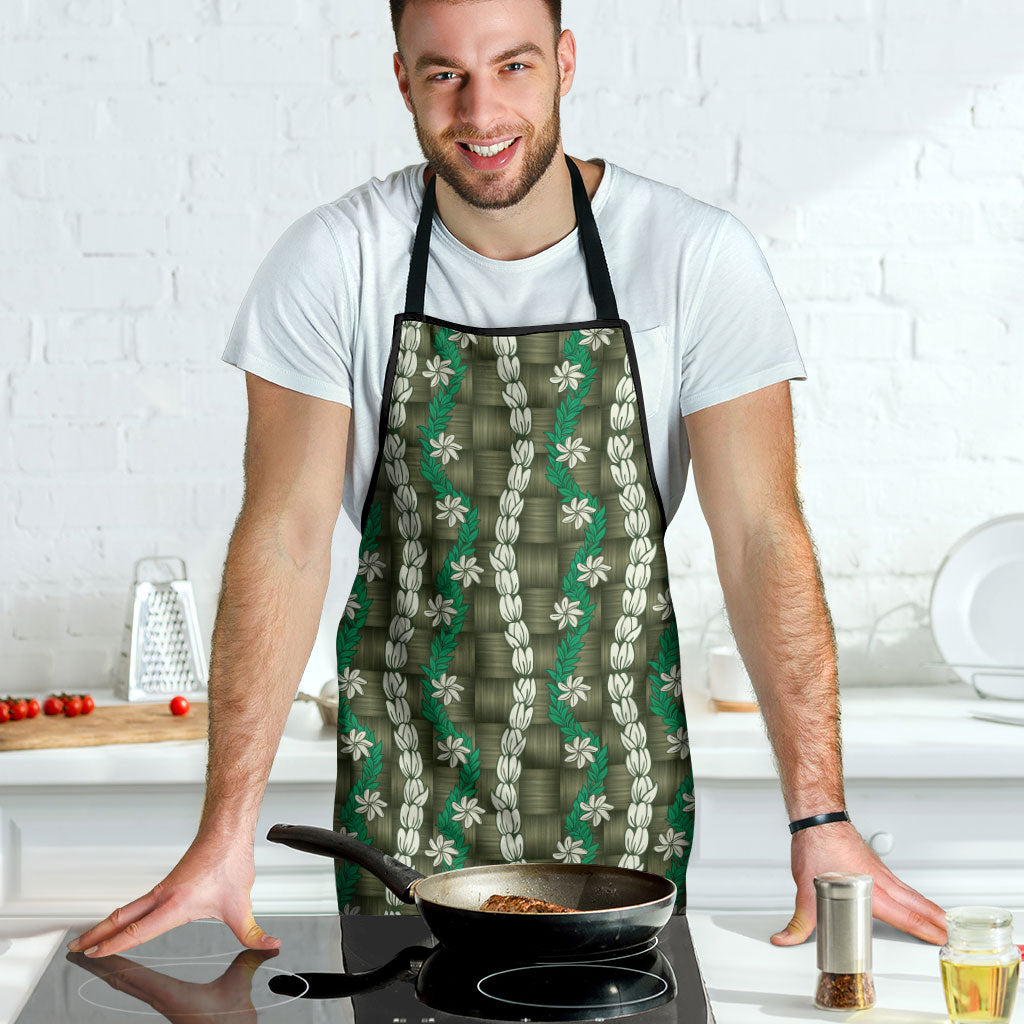 Pikake Maile Tiare Lei Apron Omaomao Lauhala Pattern