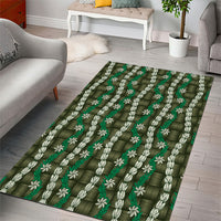 Pikake Maile Tiare Lei Area Rug Omaomao Lauhala Pattern