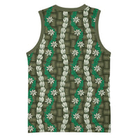 Pikake Maile Tiare Lei Basketball Jersey Omaomao Lauhala Pattern