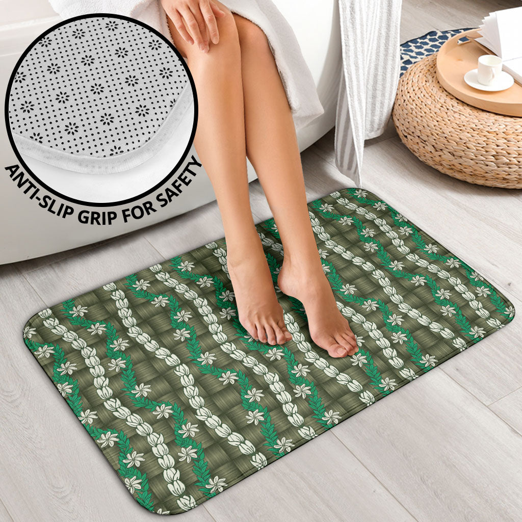 Pikake Maile Tiare Lei Bathroom Set Omaomao Lauhala Pattern