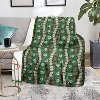Pikake Maile Tiare Lei Blanket Omaomao Lauhala Pattern