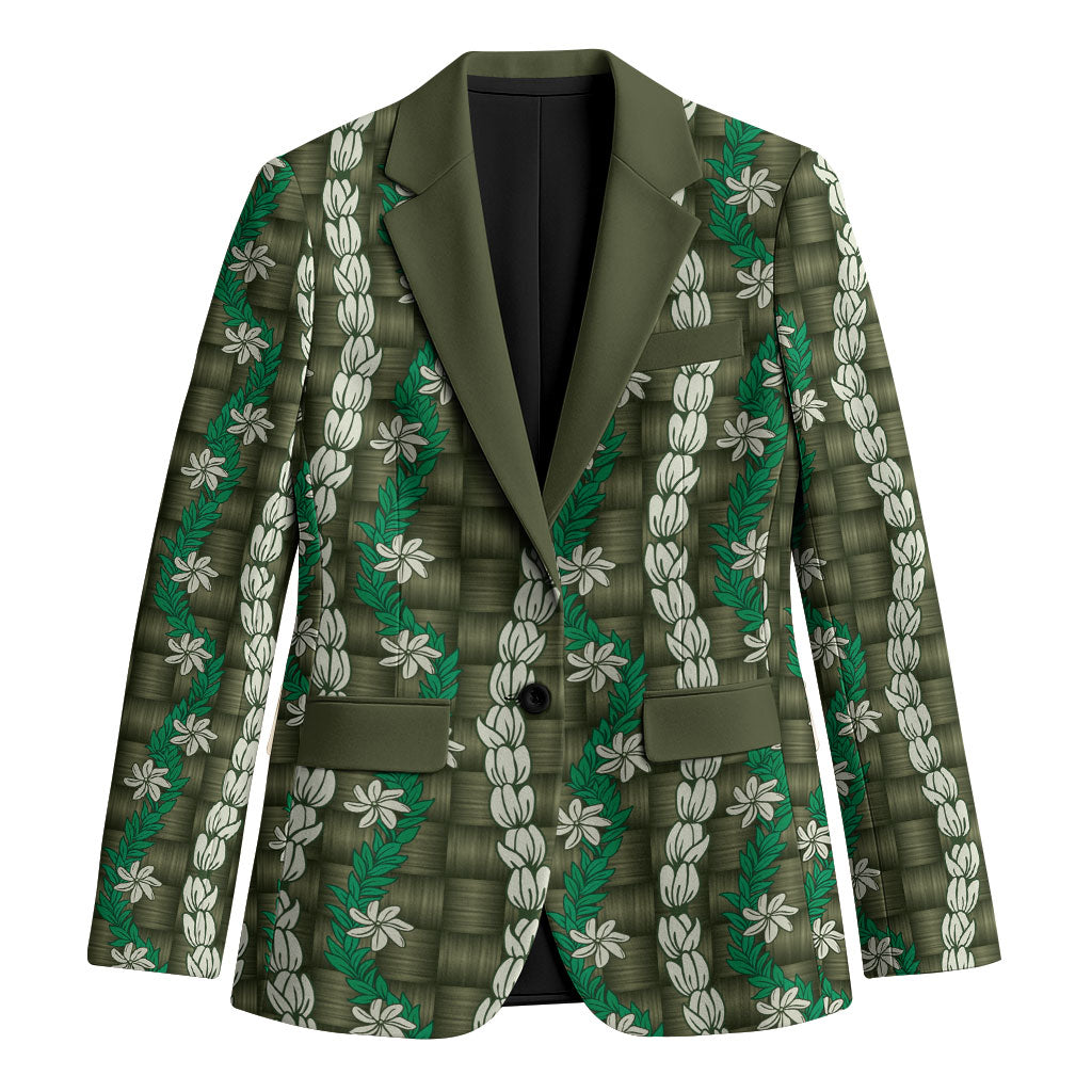 Pikake Maile Tiare Lei Blazer Omaomao Lauhala Pattern