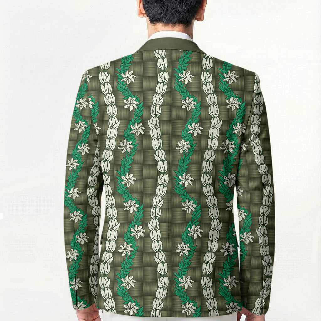 Pikake Maile Tiare Lei Blazer Omaomao Lauhala Pattern