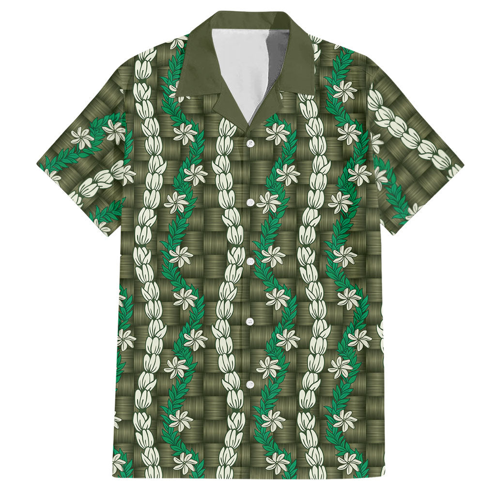 Pikake Maile Tiare Lei Hawaiian Shirt Omaomao Lauhala Pattern