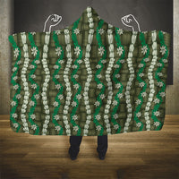 Pikake Maile Tiare Lei Hooded Blanket Omaomao Lauhala Pattern