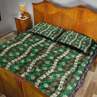Pikake Maile Tiare Lei Quilt Bed Set Omaomao Lauhala Pattern