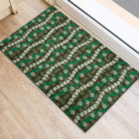 Pikake Maile Tiare Lei Rubber Doormat Omaomao Lauhala Pattern