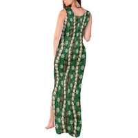 Pikake Maile Tiare Lei Tank Maxi Dress Omaomao Lauhala Pattern