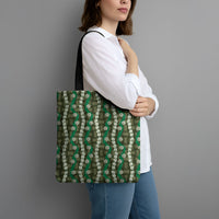 Pikake Maile Tiare Lei Tote Bag Omaomao Lauhala Pattern