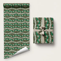 Pikake Maile Tiare Lei Wrapping Paper Omaomao Lauhala Pattern