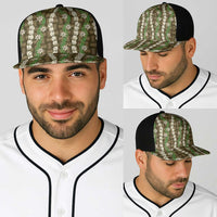 Pikake Maile Tiare Lei Baseball Net Cap Natural Lauhala Pattern