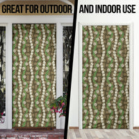 Pikake Maile Tiare Lei Door Cover Natural Lauhala Pattern