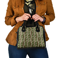 Pikake Maile Tiare Lei Shoulder Handbag Natural Lauhala Pattern