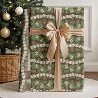 Pikake Maile Tiare Lei Wrapping Paper Natural Lauhala Pattern