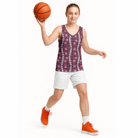 Pikake Maile Tiare Lei Basketball Jersey Akala Lauhala Pattern