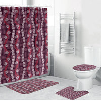 Pikake Maile Tiare Lei Bathroom Set Akala Lauhala Pattern