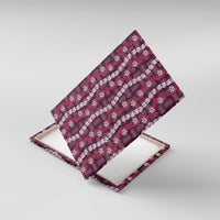 Pikake Maile Tiare Lei Canvas Wall Art Akala Lauhala Pattern
