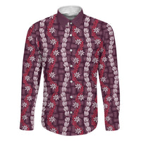 Pikake Maile Tiare Lei Family Matching Short Sleeve Bodycon Dress and Hawaiian Shirt Akala Lauhala Pattern