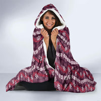 Pikake Maile Tiare Lei Hooded Blanket Akala Lauhala Pattern