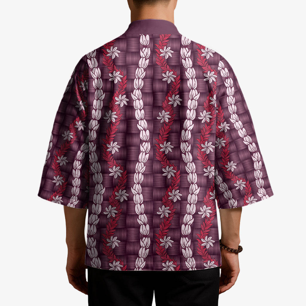 Pikake Maile Tiare Lei Kimono Akala Lauhala Pattern
