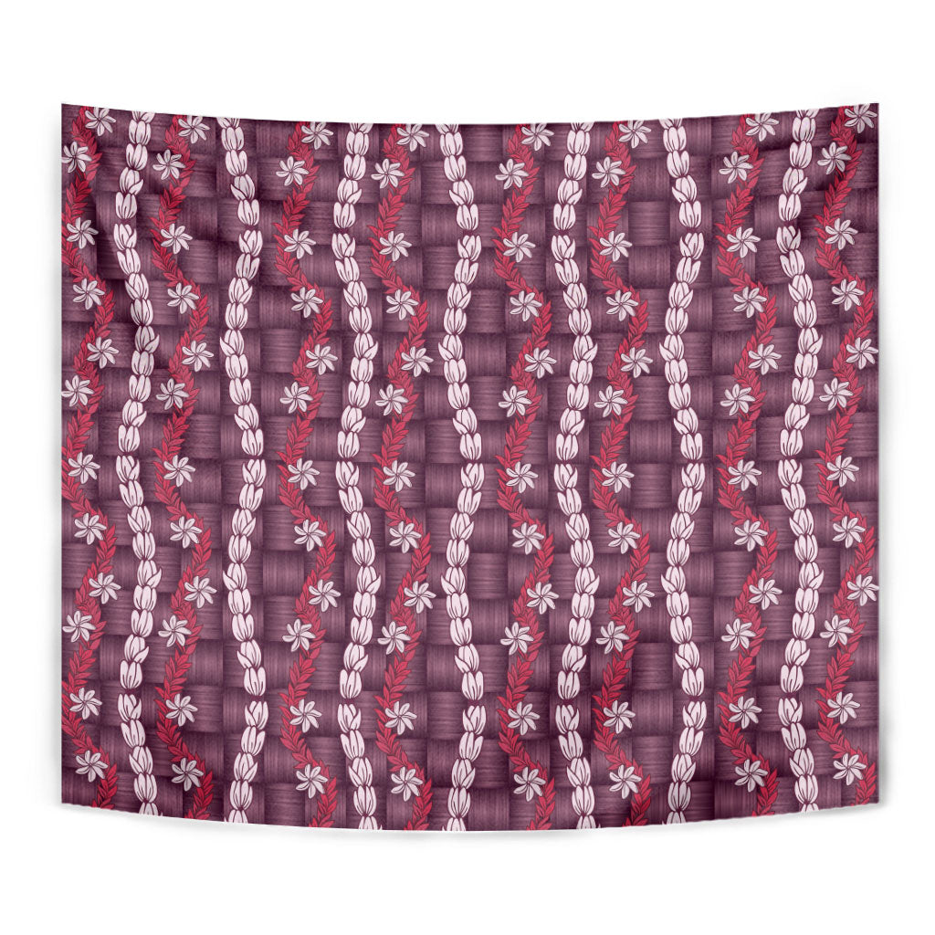 Pikake Maile Tiare Lei Tapestry Akala Lauhala Pattern
